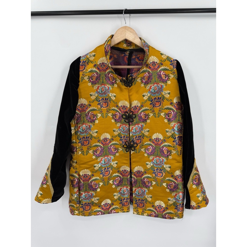 Electric Thread Asian Jacket Unisex L Vibrant Bright Embroidered Maximalist